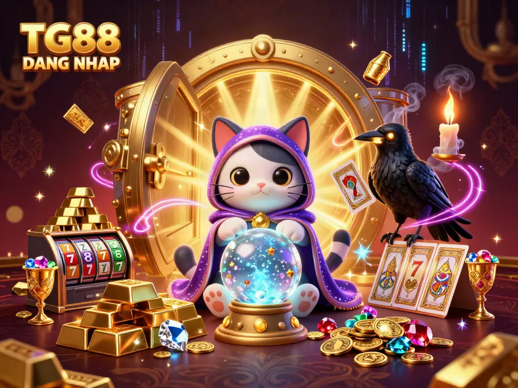 Experience the allure of TG88 DANG NHAP with magical gaming elements and a vibrant casino scene.