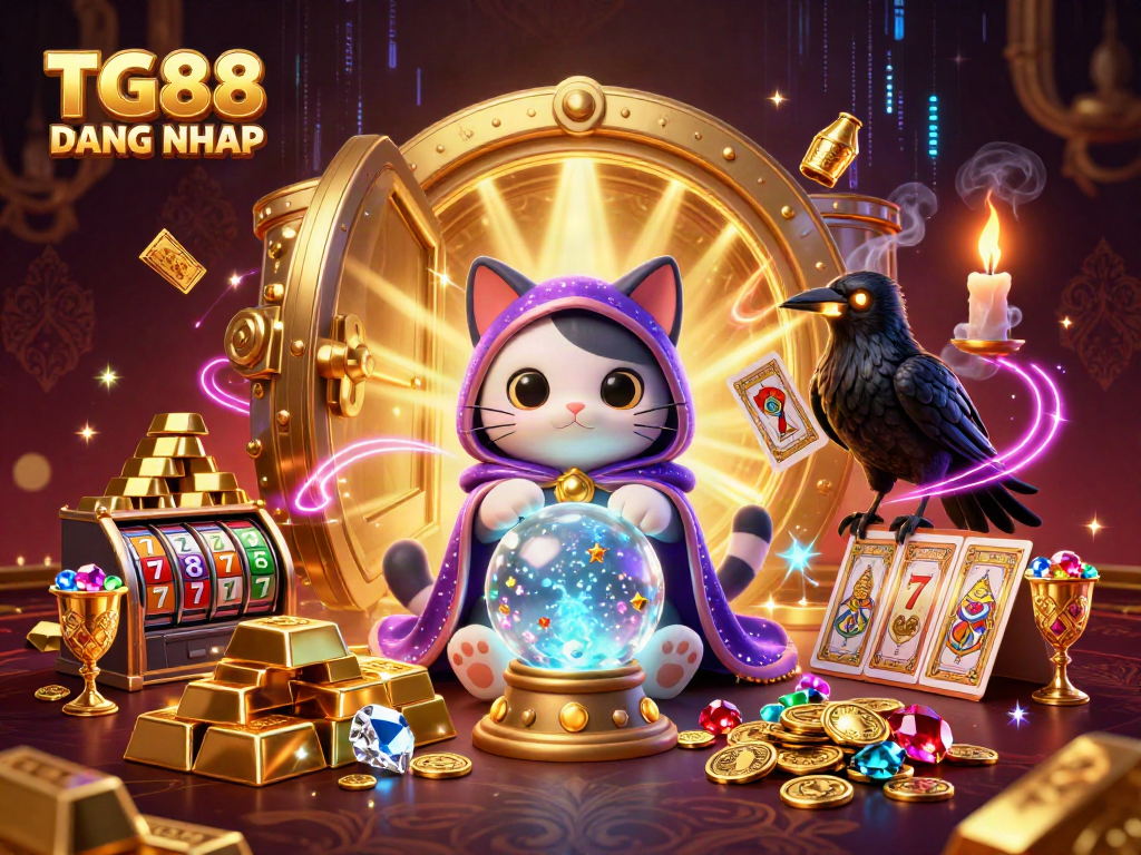 Experience the allure of TG88 DANG NHAP with magical gaming elements and a vibrant casino scene.